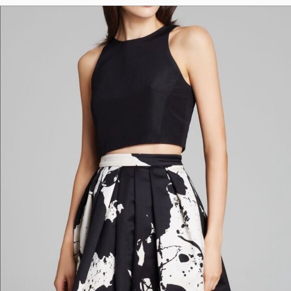 🆕 Tibi Faile Black Silk Sleeveless Top Cropped Quiet Luxury Women's Size 4 - Picture 1 of 10